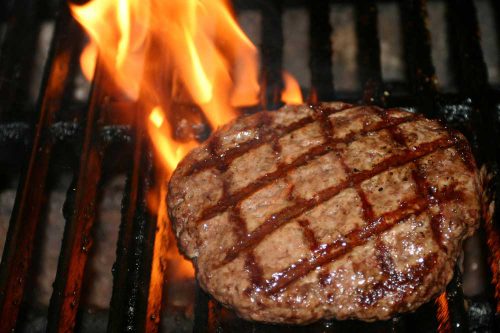 Hamburger on the grill
