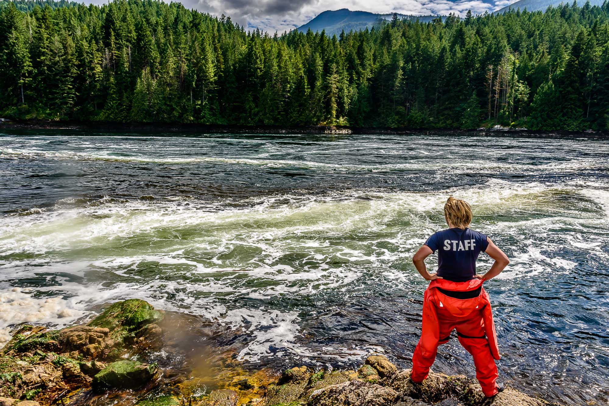Staff member at Skookumchuck Rapids