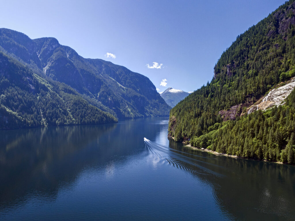 Princess Louisa Inlet aerial view